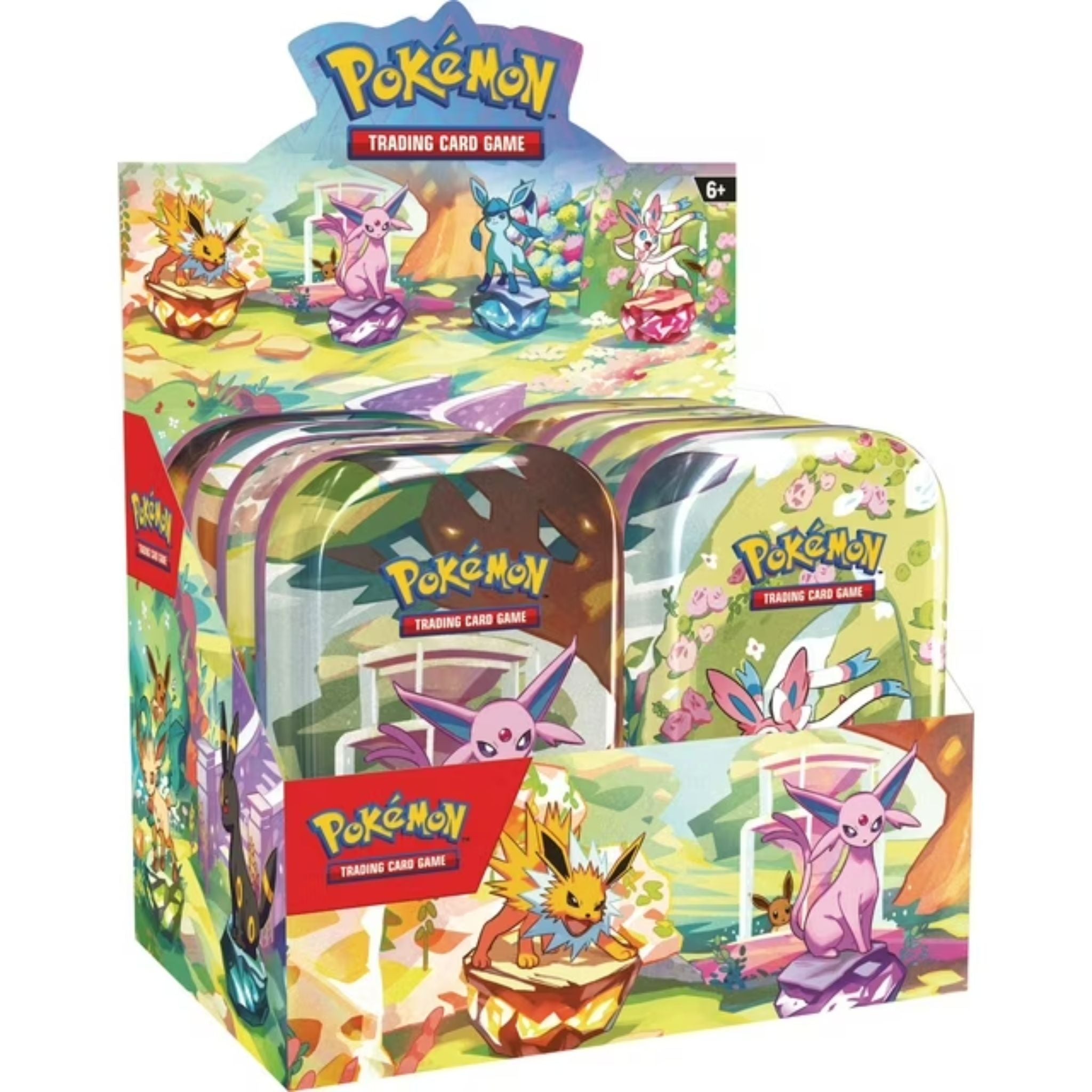Pokémon TCG: Prismatic Evolutions Mini Tins Display