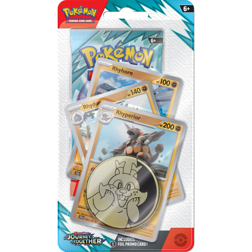 Pokémon TCG: Journey Together 1-Pack Blister Rhyhorn, Rhydon & Rhyperior