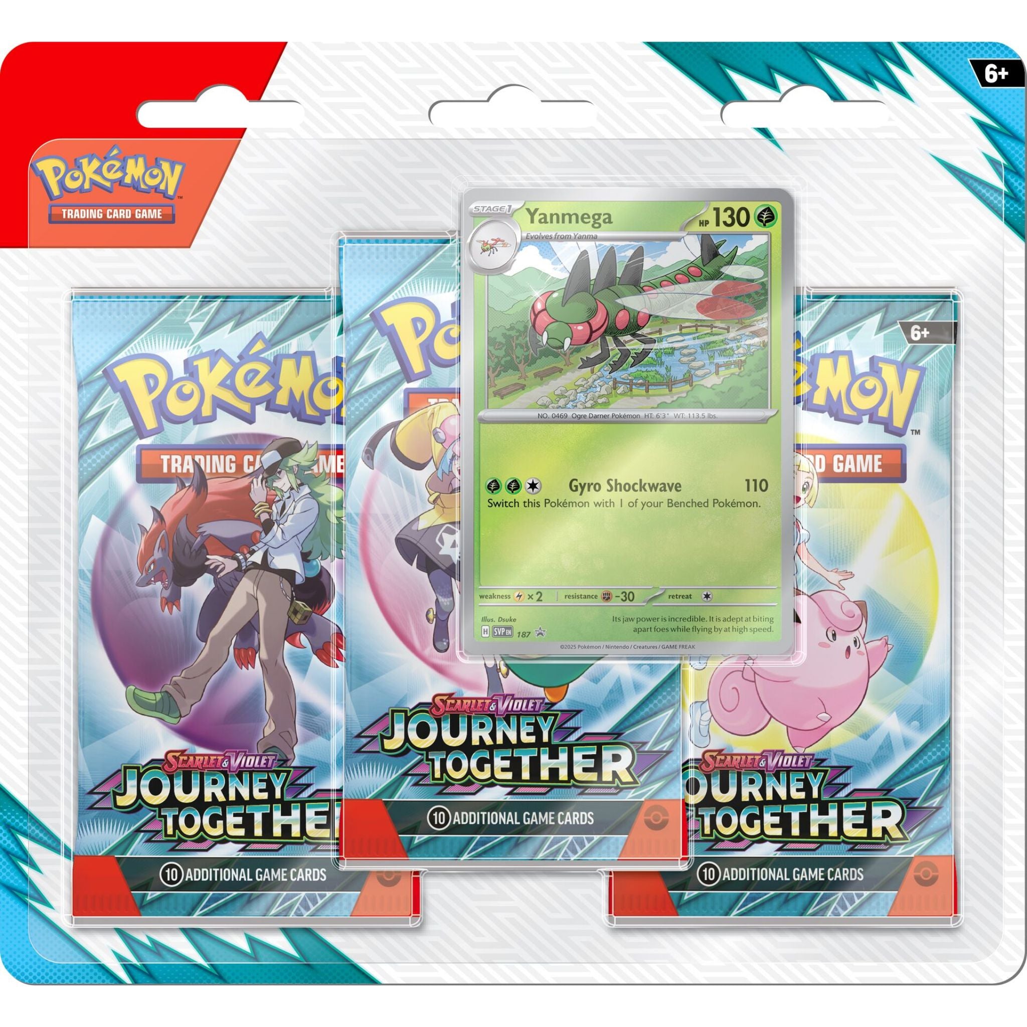 Pokémon TCG: Journey Together Yanmega 3-Pack Blister