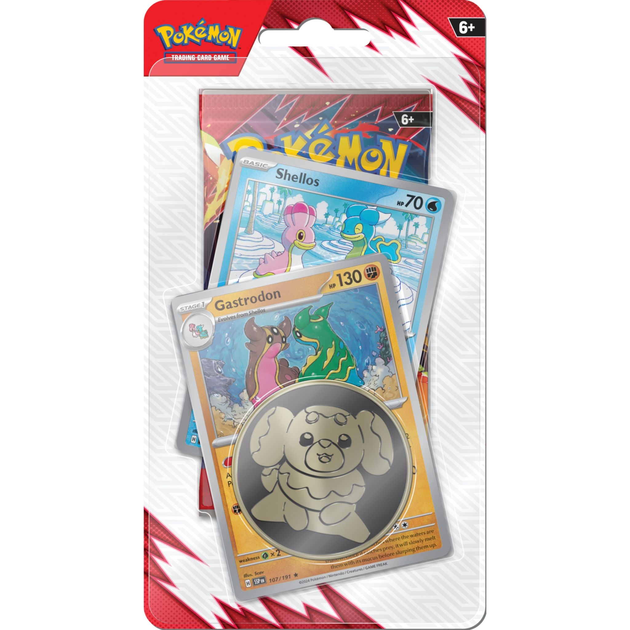 Pokémon TCG: Destined Rivals 1-Pack Blister Shellos & Gastrodon