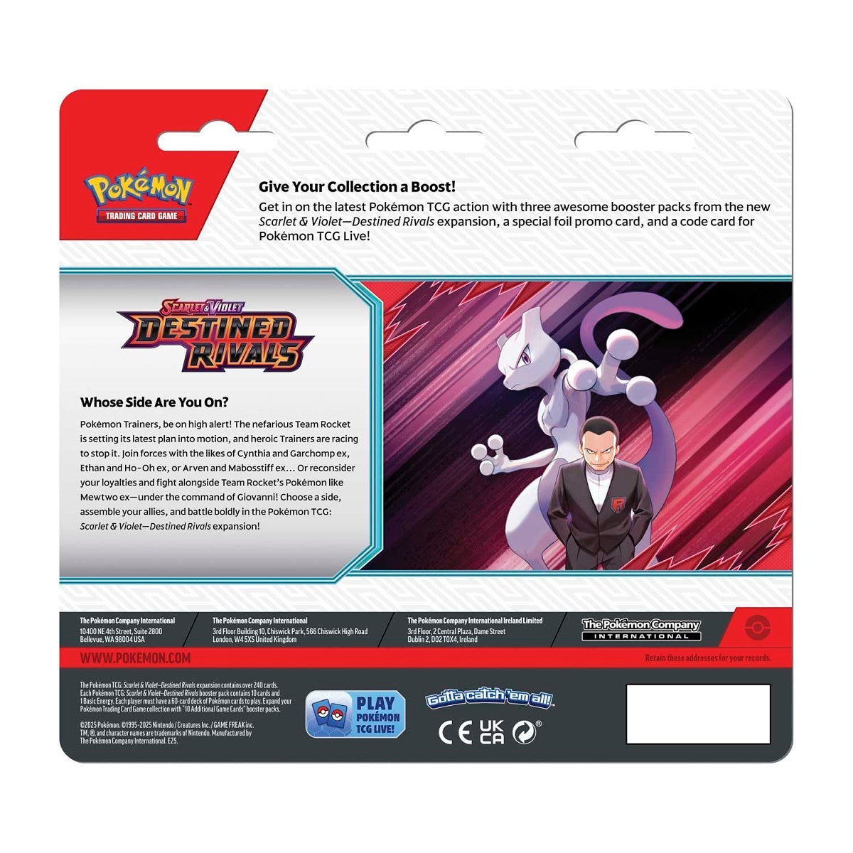 Pokémon TCG: Destined Rivals Kangaskhan 3-Pack Blister