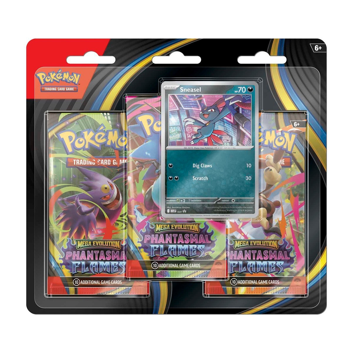 Pokémon TCG: Phantasmal Flames Sneasel 3-Pack Blister