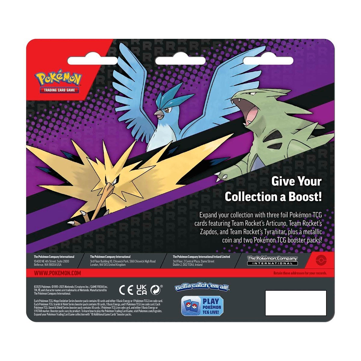 Pokémon TCG: Enhanced 2-Pack Blister: Team Rocket's Articuno, Zapdos & Tyranitar