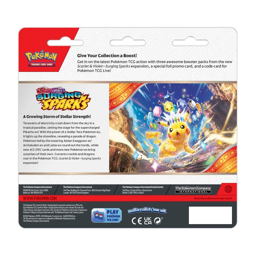 Pokémon TCG: Surging Sparks Zapdos 3-Pack Blister