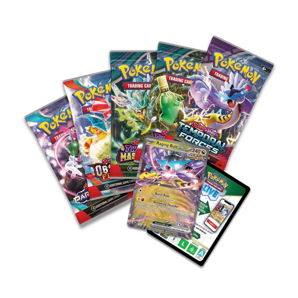 Pokémon TCG: Paradox Destinies Raging Bolt Tin