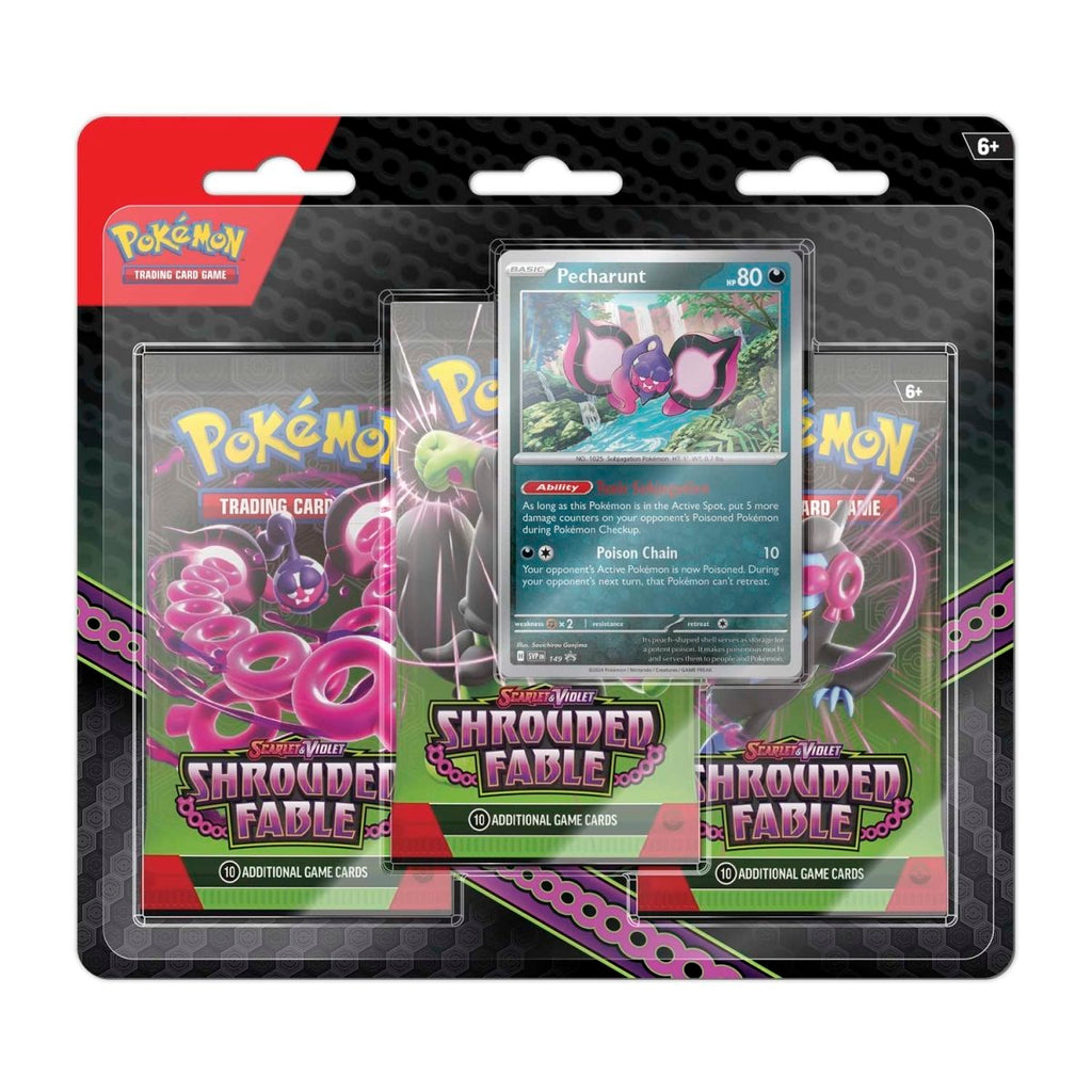 Pokémon TCG: Shrouded Fable Pecharunt 3-Pack Blister