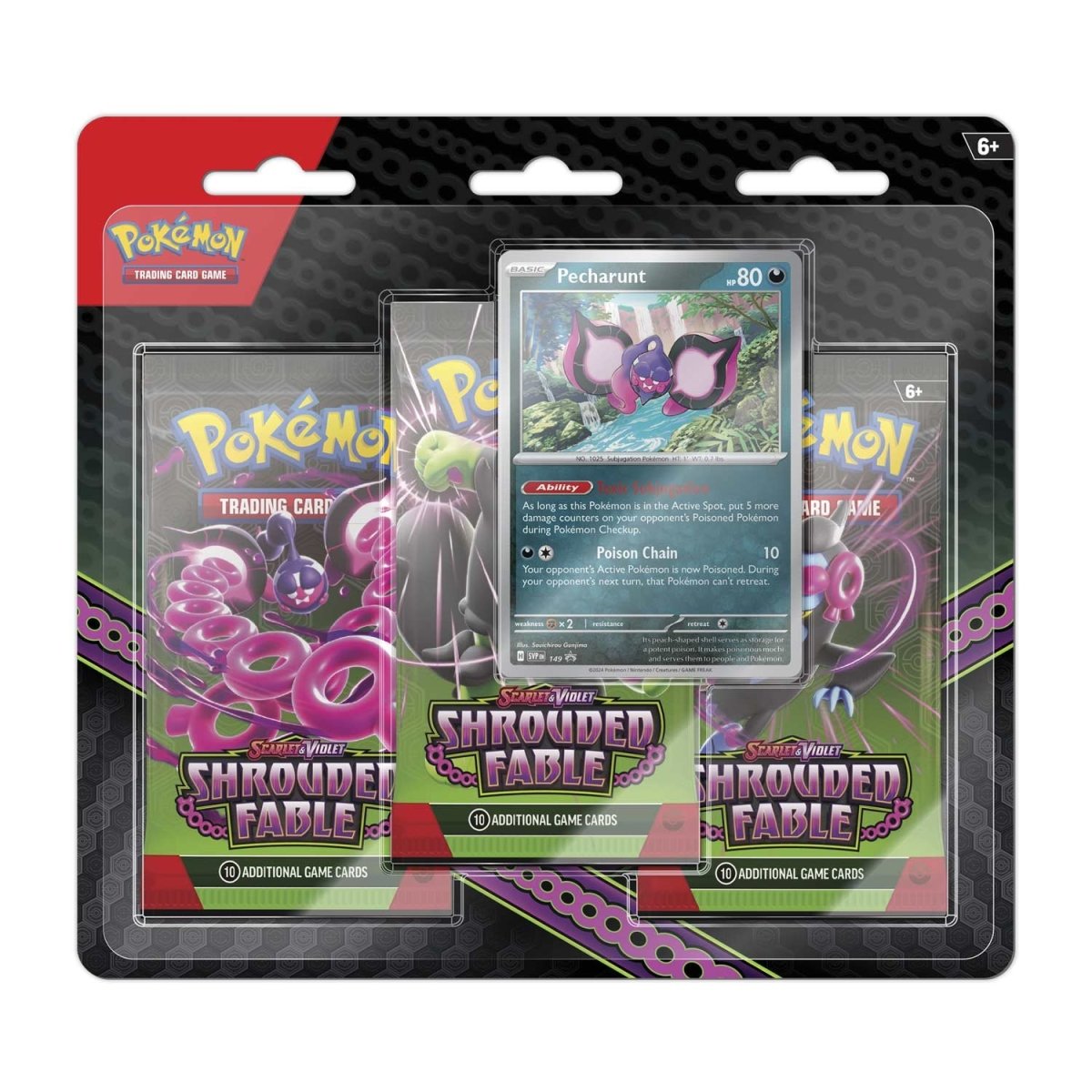 Pokémon TCG: Shrouded Fable Pecharunt 3-Pack Blister