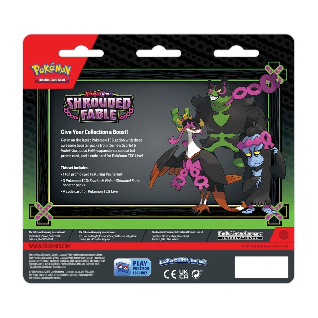 Pokémon TCG: Shrouded Fable Pecharunt 3-Pack Blister