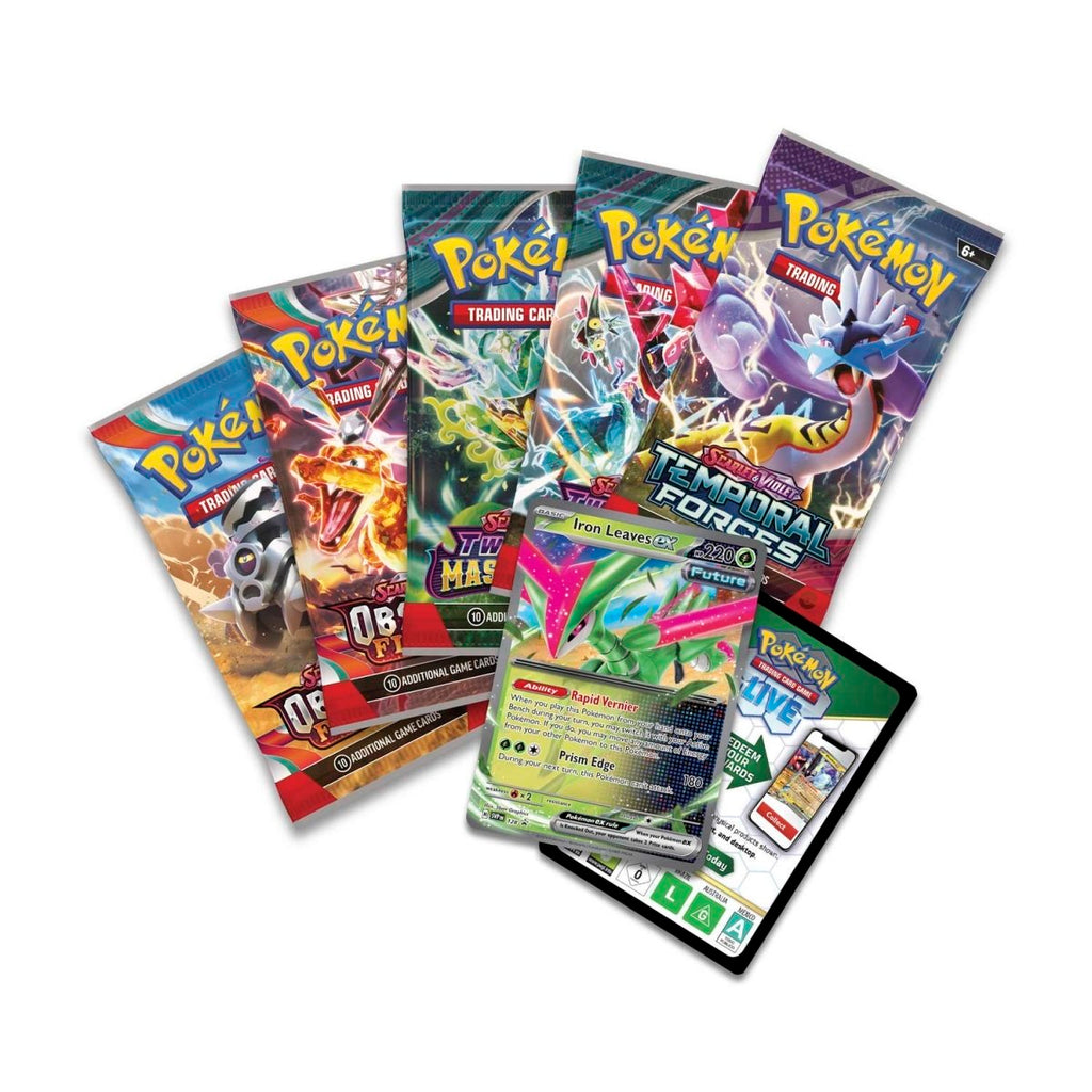 Pokémon TCG: Paradox Clash Iron Leaves Tin