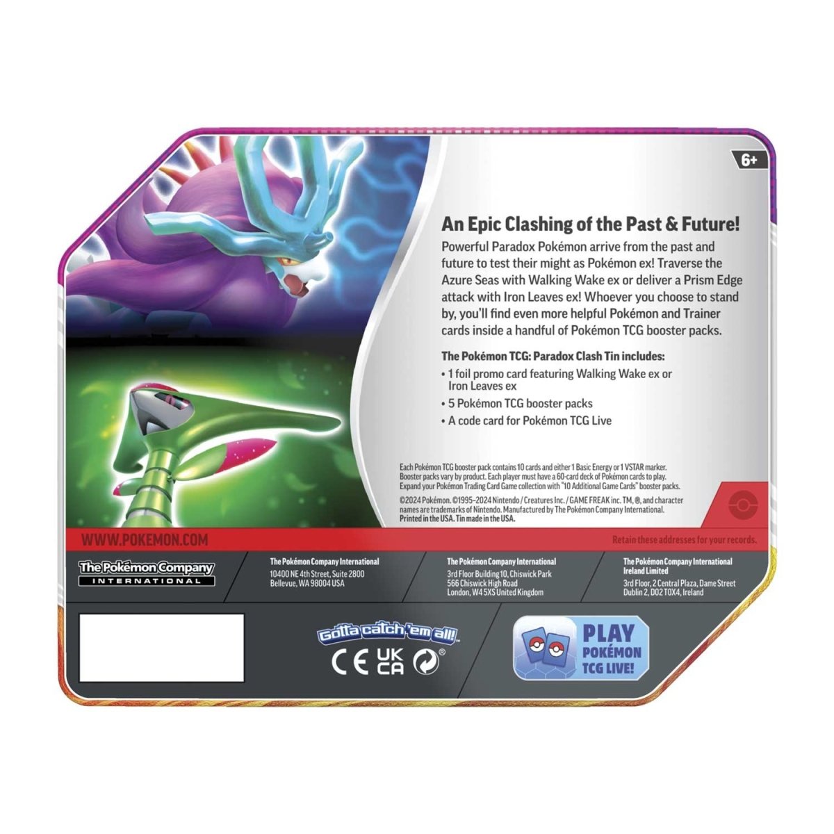 Pokémon TCG: Paradox Clash Iron Leaves Tin