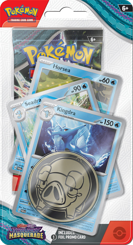 Pokémon TCG: Twilight Masquerade 1-Pack Blister Horsea, Seadra & Kingdra