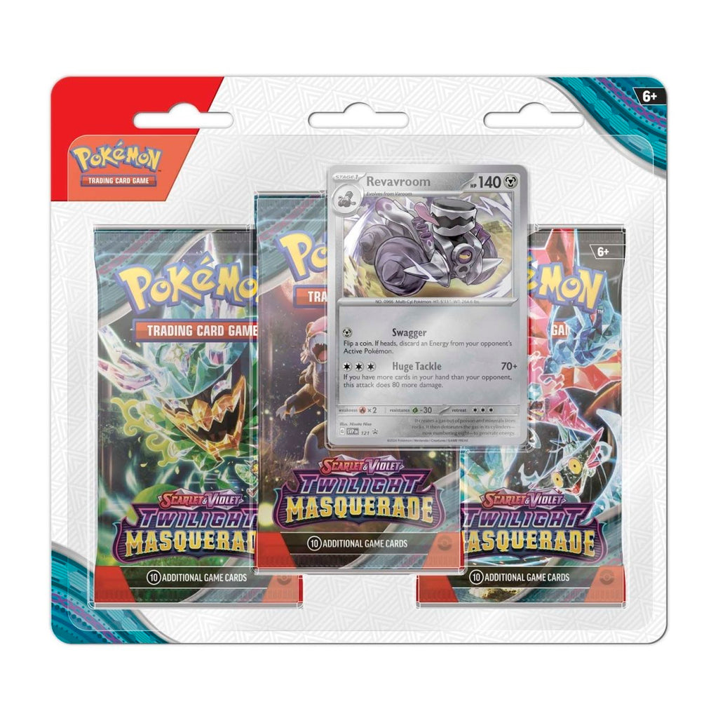 Pokémon TCG: Twilight Masquerade Revavroom 3-Pack Blister