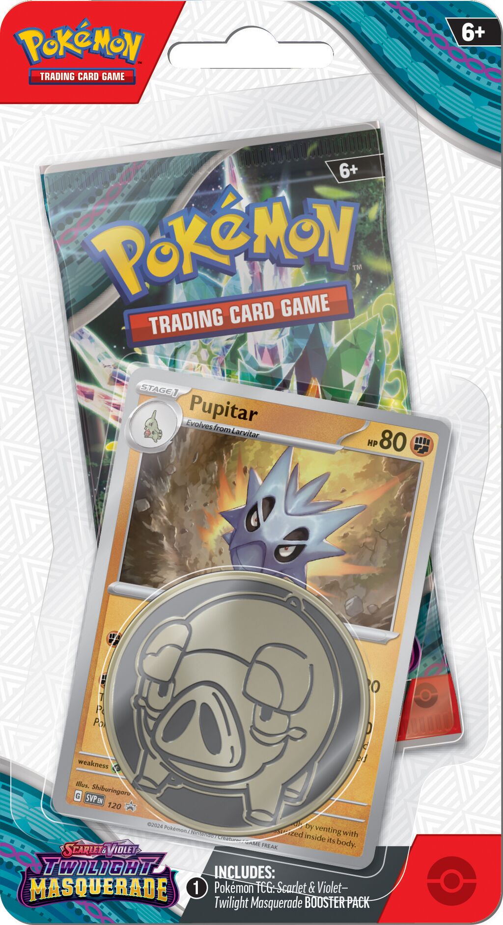 Pokémon TCG: Twilight Masquerade Pupitar 1-Pack Blister