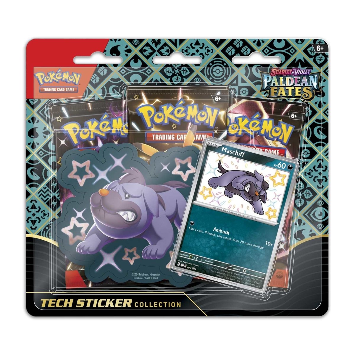 Pokémon TCG: Paldean Fates Maschiff Tech Sticker Collection