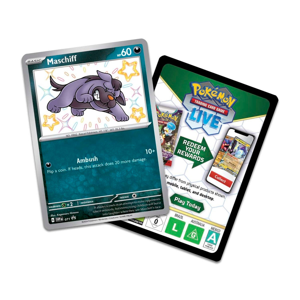 Pokémon TCG: Paldean Fates Maschiff Tech Sticker Collection