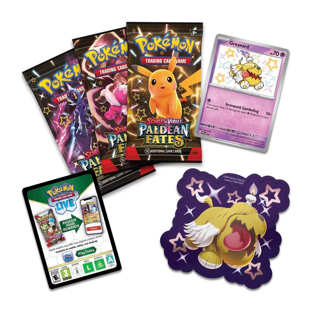 Pokémon TCG: Paldean Fates Greavard Tech Sticker Collection