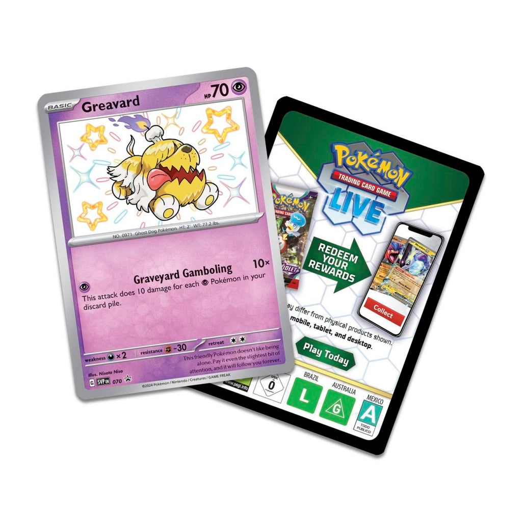 Pokémon TCG: Paldean Fates Greavard Tech Sticker Collection