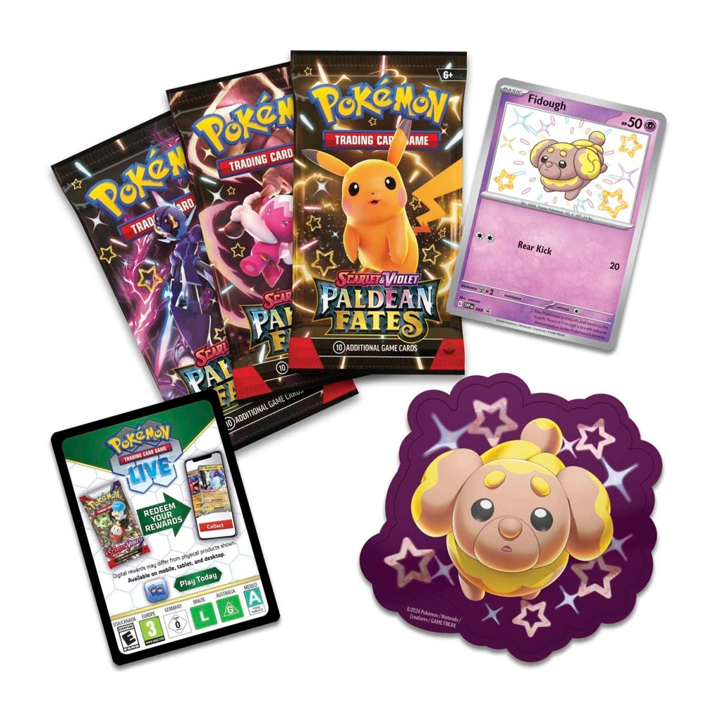 Pokémon TCG: Paldean Fates Fidough Tech Sticker Collection