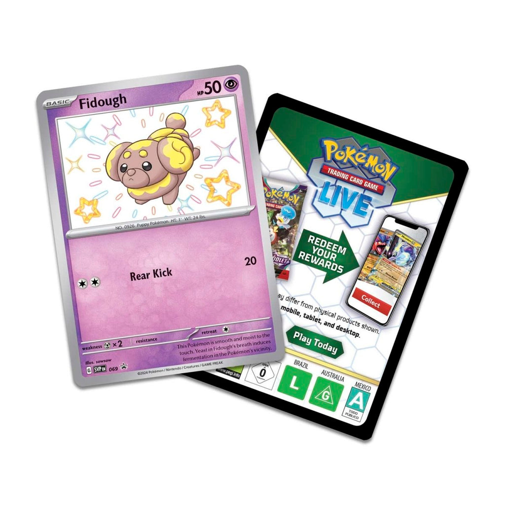 Pokémon TCG: Paldean Fates Fidough Tech Sticker Collection