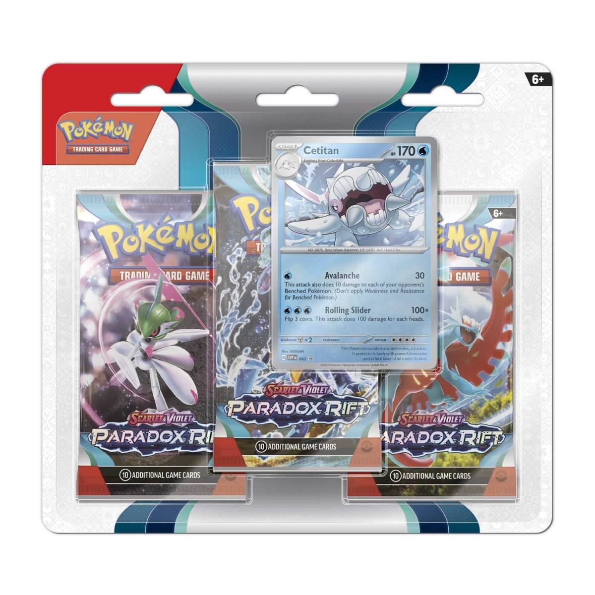 Pokémon TCG: Paradox Rift Cetitan 3-Pack Blister