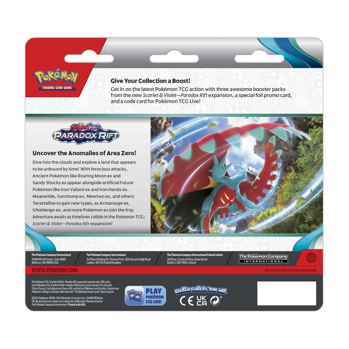 Pokémon TCG: Paradox Rift Cetitan 3-Pack Blister