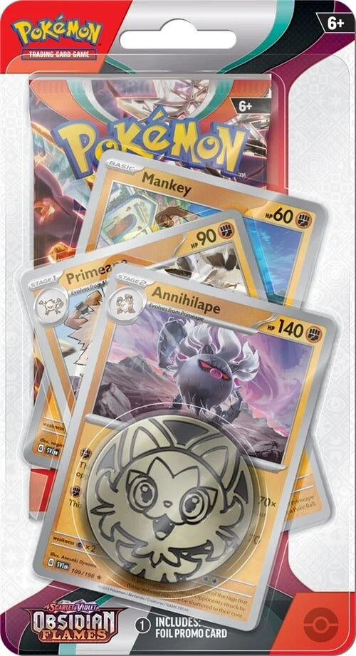 Pokémon TCG: Obsidian Flames 1-Pack Blister Mankey, Primeape & Annihilape