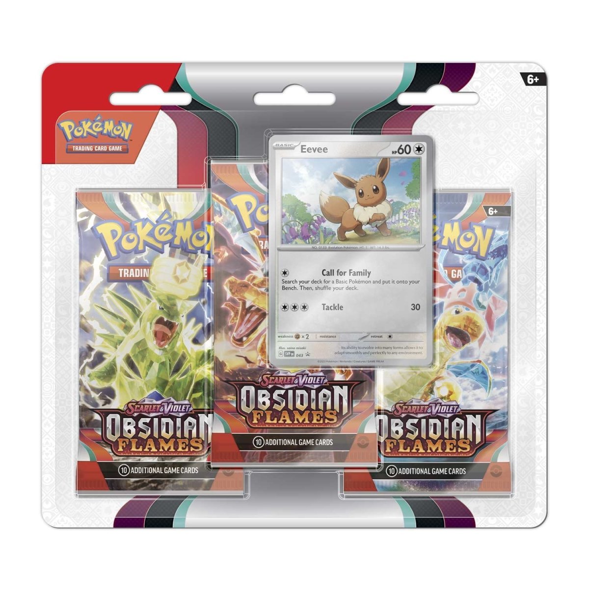 Pokémon TCG: Obsidian Flames Eevee 3-Pack Blister