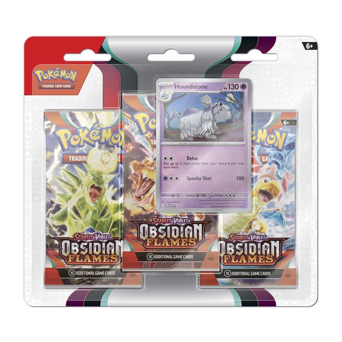 Pokémon TCG: Obsidian Flames Houndstone 3-Pack Blister