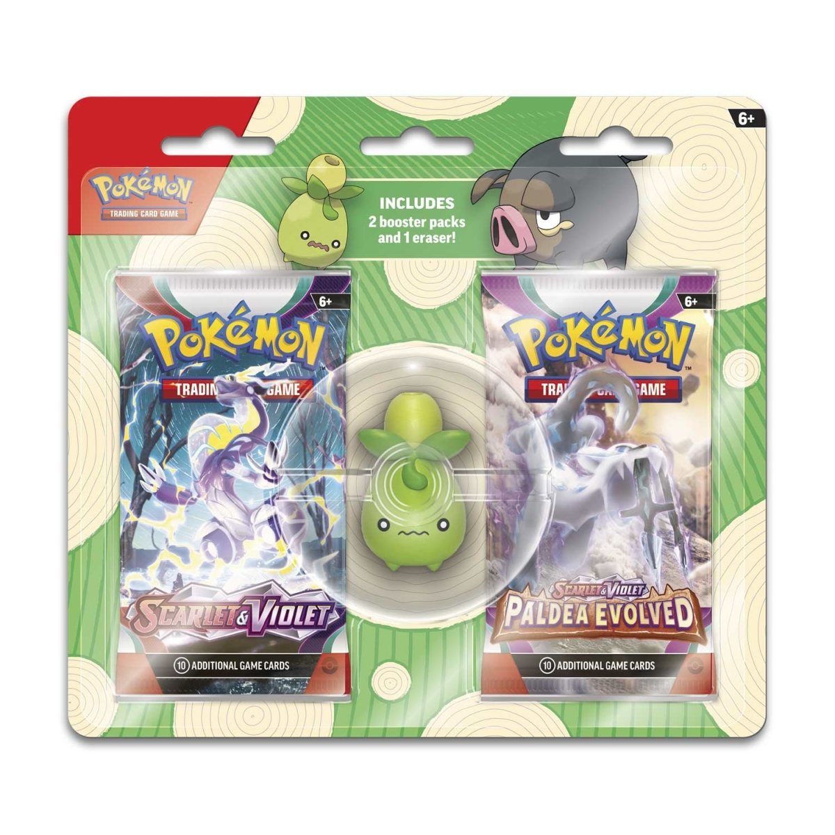 Pokémon TCG: 2023 Smoliv Eraser 2-Pack Bundle