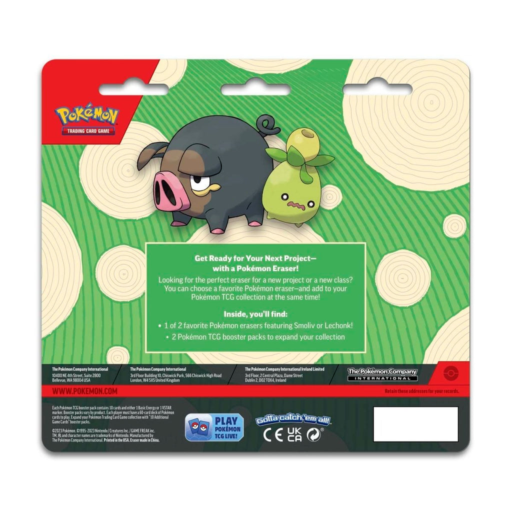 Pokémon TCG: 2023 Lechonk Eraser 2-Pack Bundle