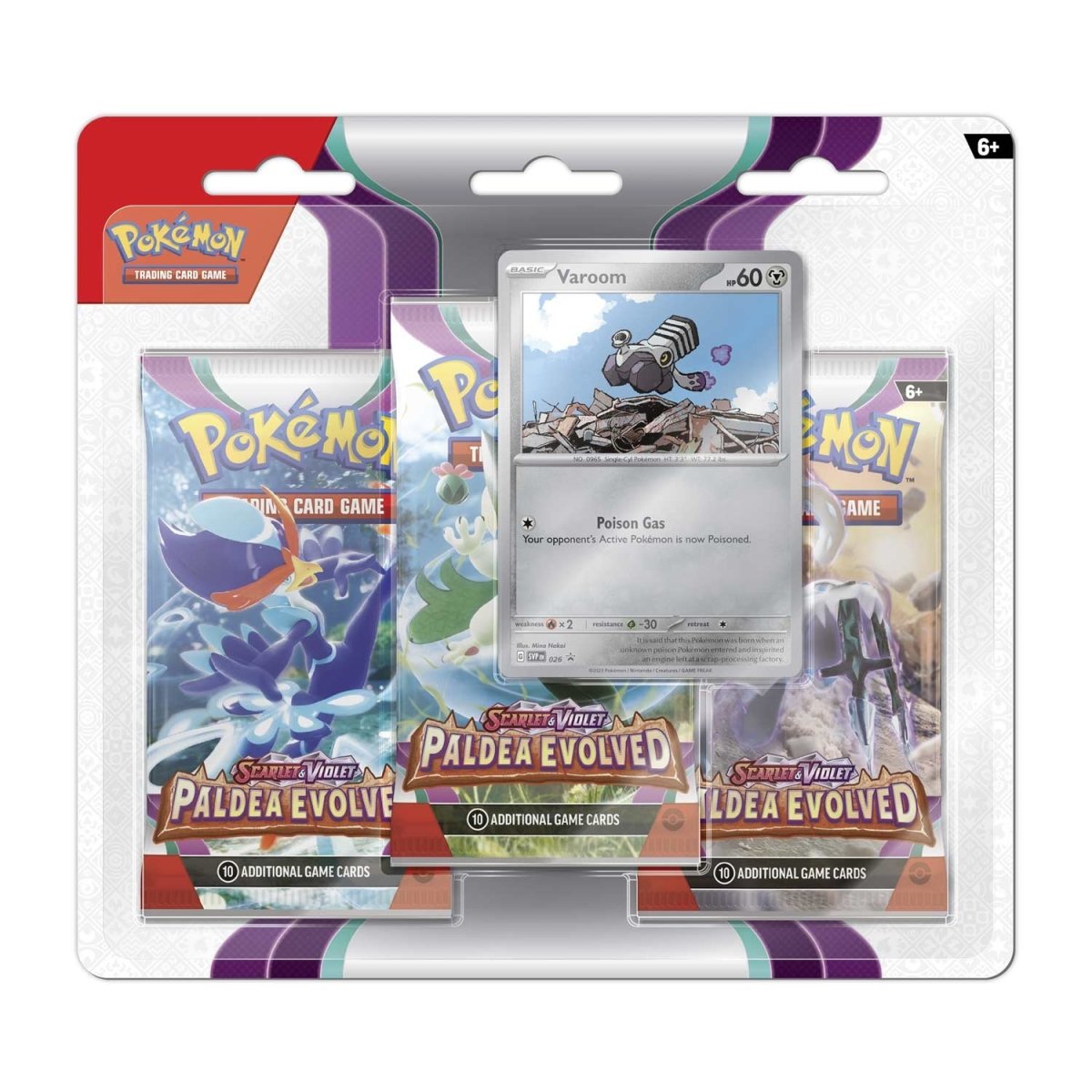 Pokémon TCG: Paldea Evolved Varoom 3-Pack Blister