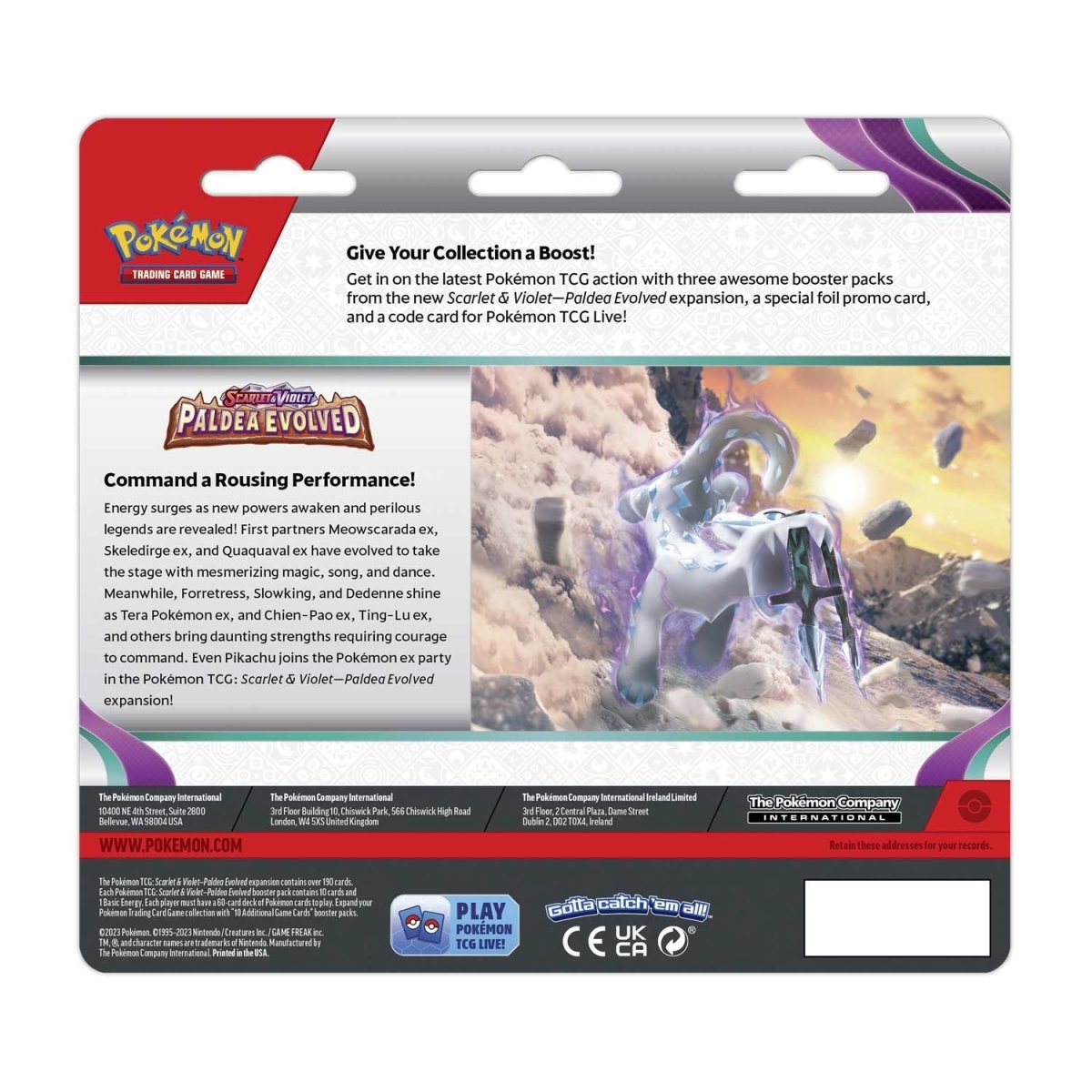 Pokémon TCG: Paldea Evolved Varoom 3-Pack Blister