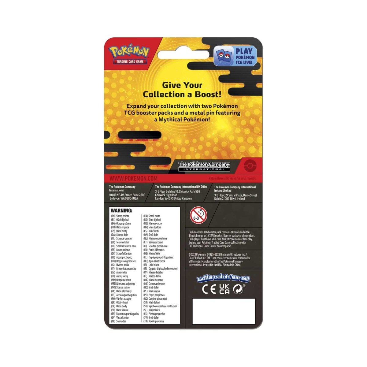 Pokémon TCG: Arceus Pin 1-Pack Blister