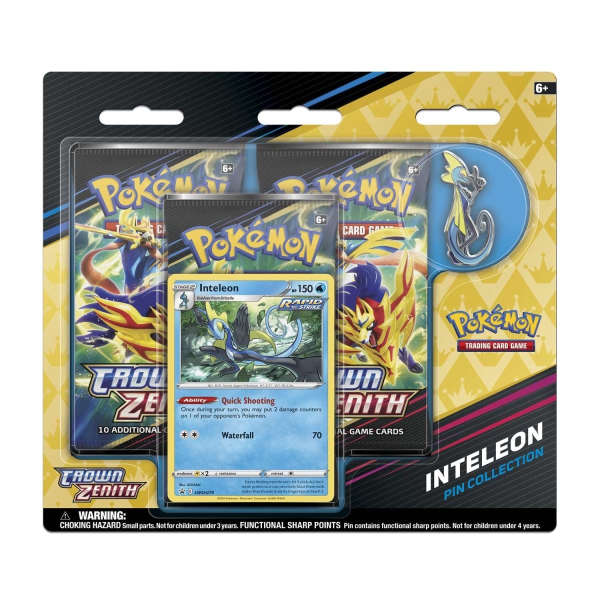 Pokémon TCG: Crown Zenith Pin Collection—Inteleon