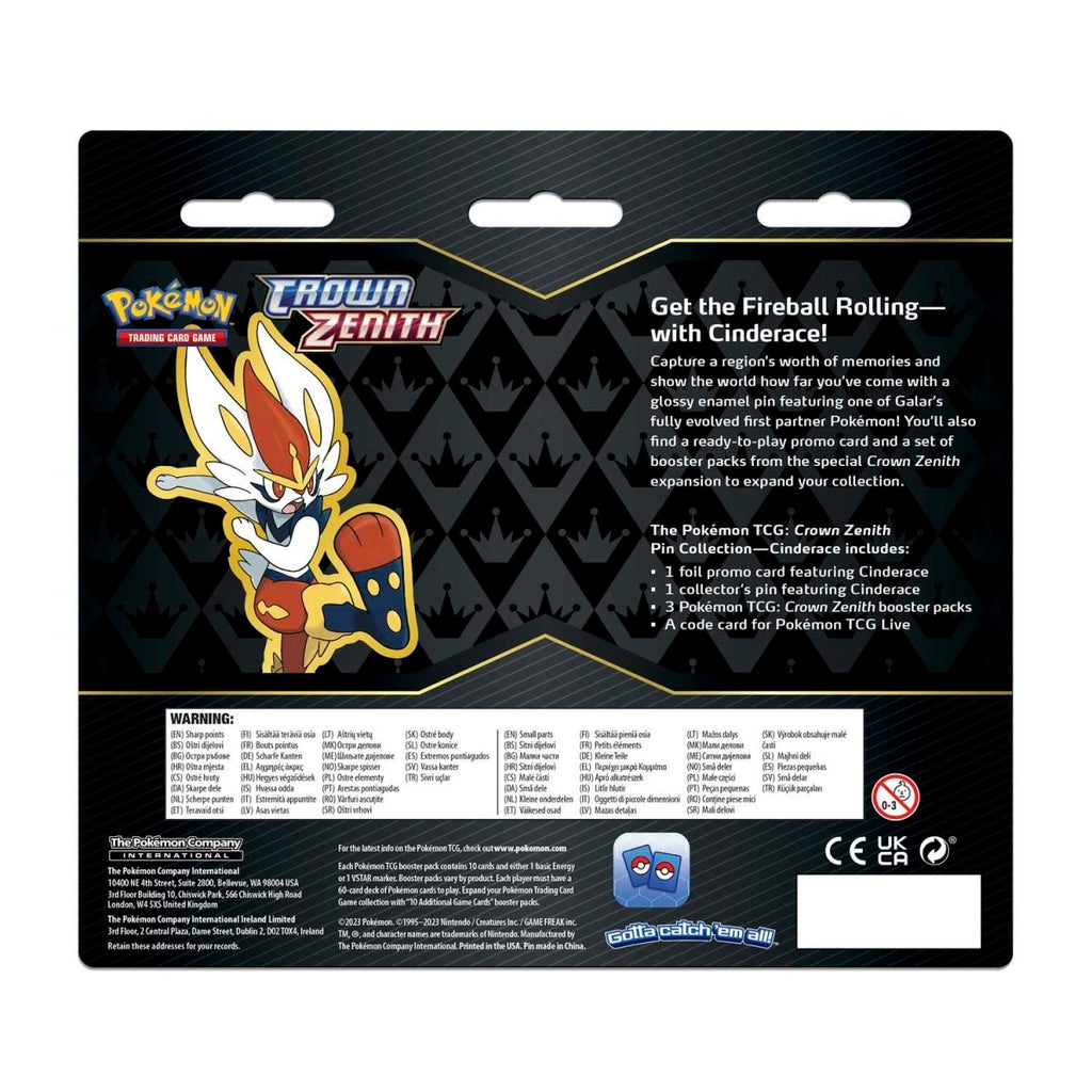 Pokémon TCG: Crown Zenith Pin Collection—Cinderace