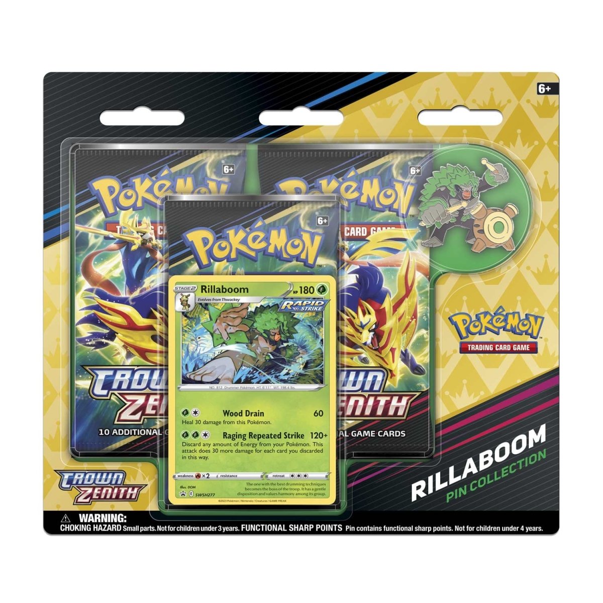 Pokémon TCG: Crown Zenith Pin Collection—Rillaboom