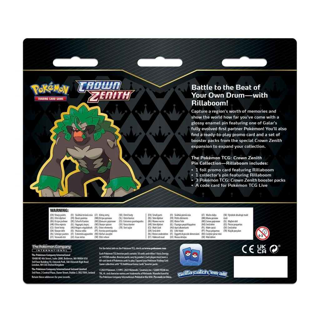 Pokémon TCG: Crown Zenith Pin Collection—Rillaboom