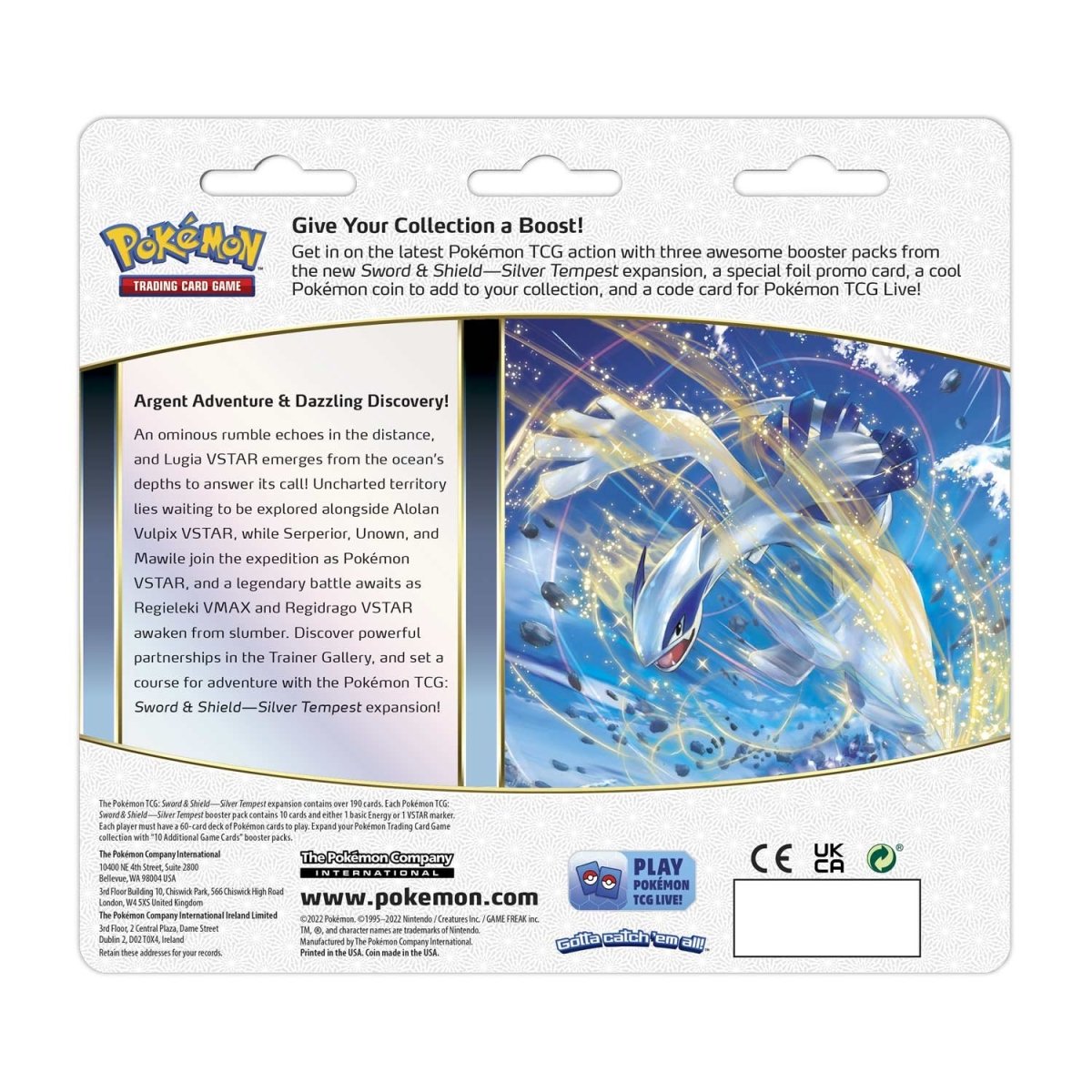 Pokémon TCG: Silver Tempest Manaphy 3-Pack Blister