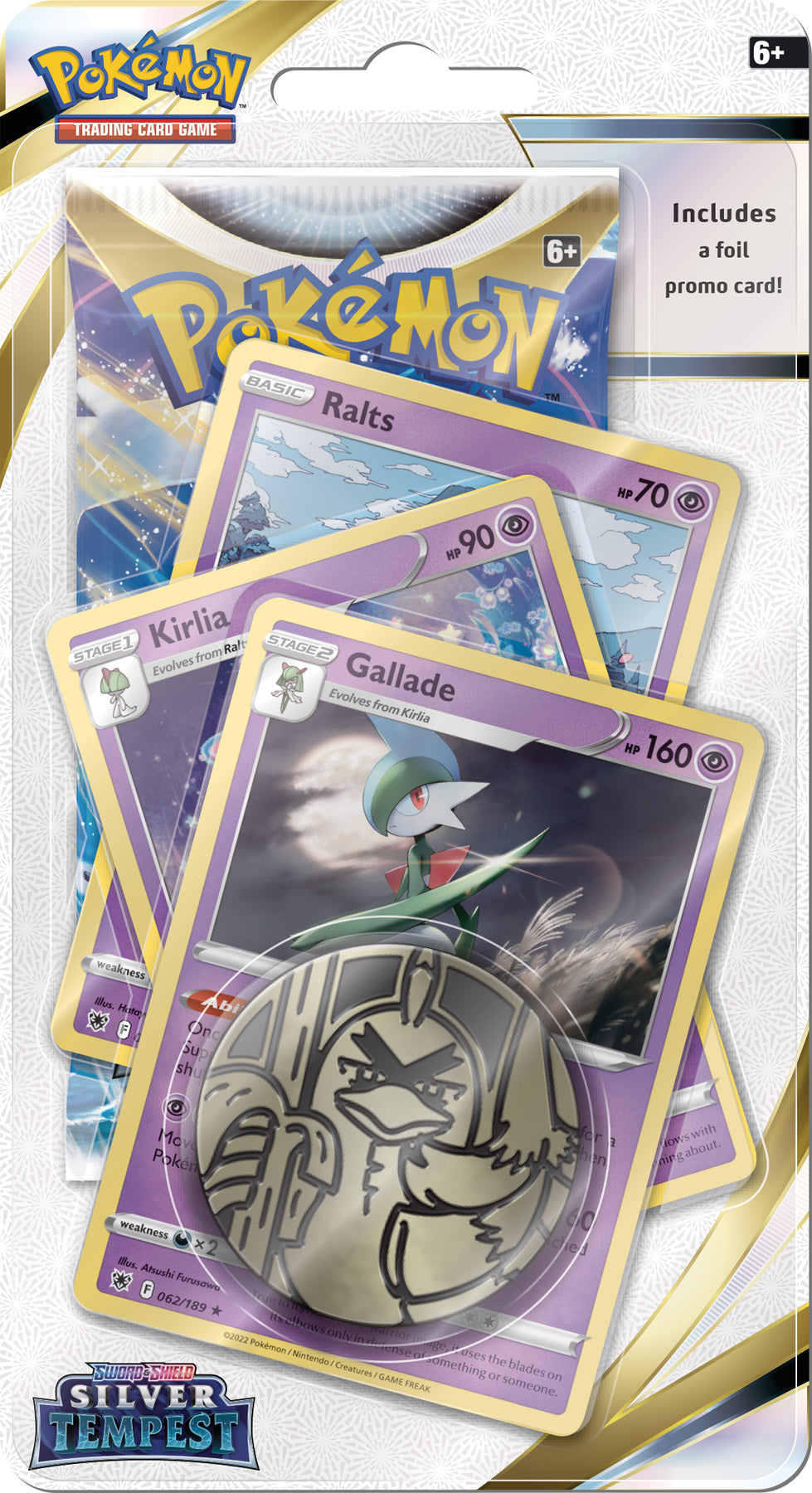Pokémon TCG: Silver Tempest 1-Pack Blister Ralts, Kirlia & Gallade