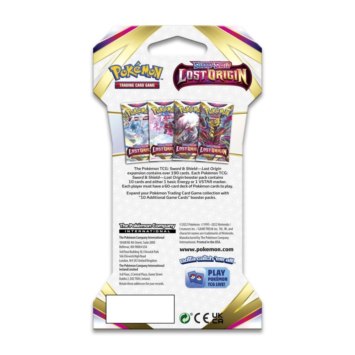 Pokémon TCG: Lost Origin Sleeved Booster Pack