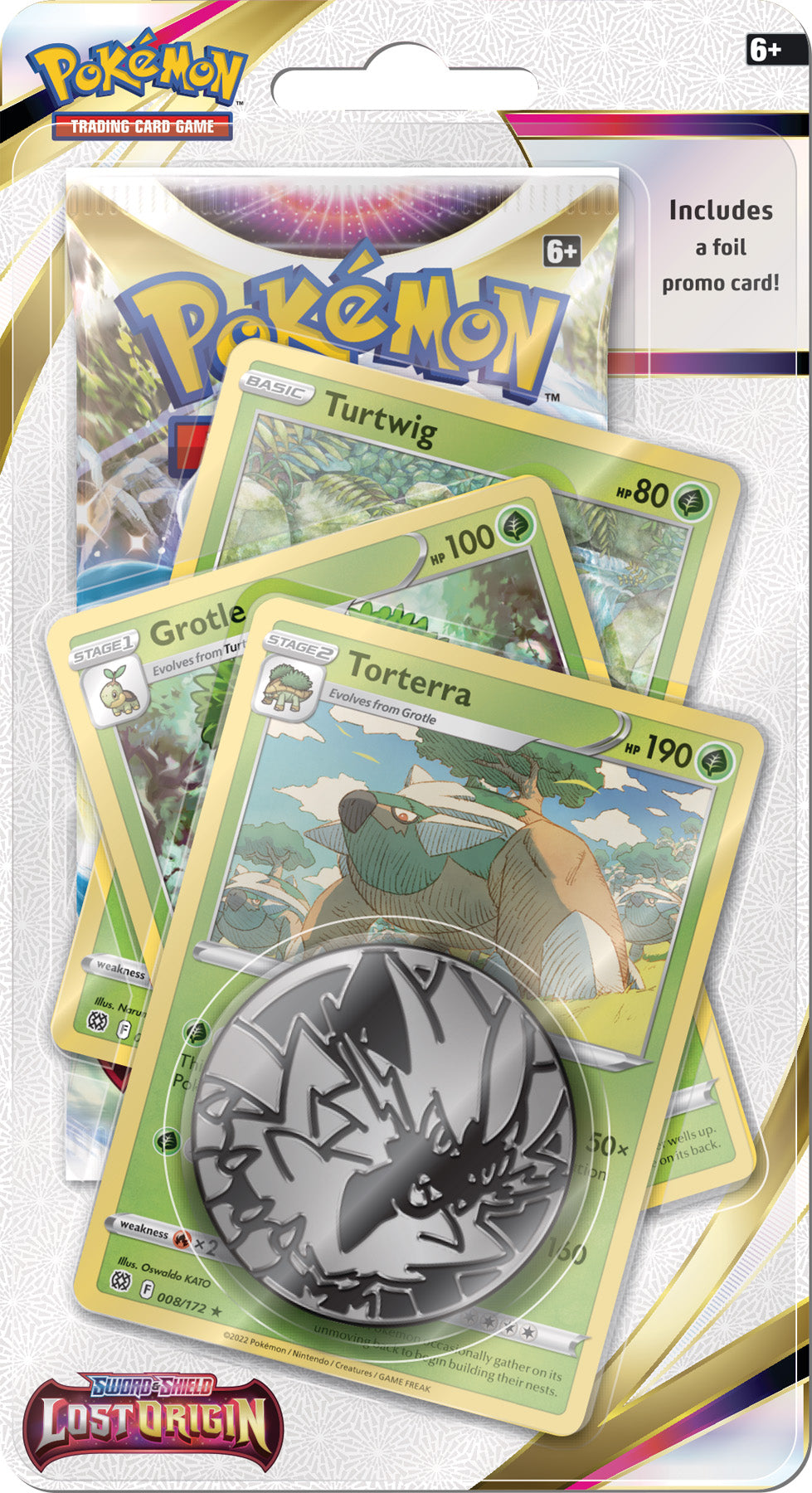 Pokémon TCG: Lost Origin 1-Pack Blister Turtwig, Grotle & Torterra
