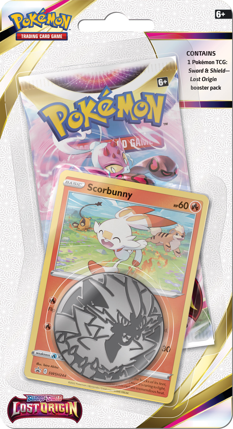 Pokémon TCG: Lost Origin Scorbunny 1-Pack Blister