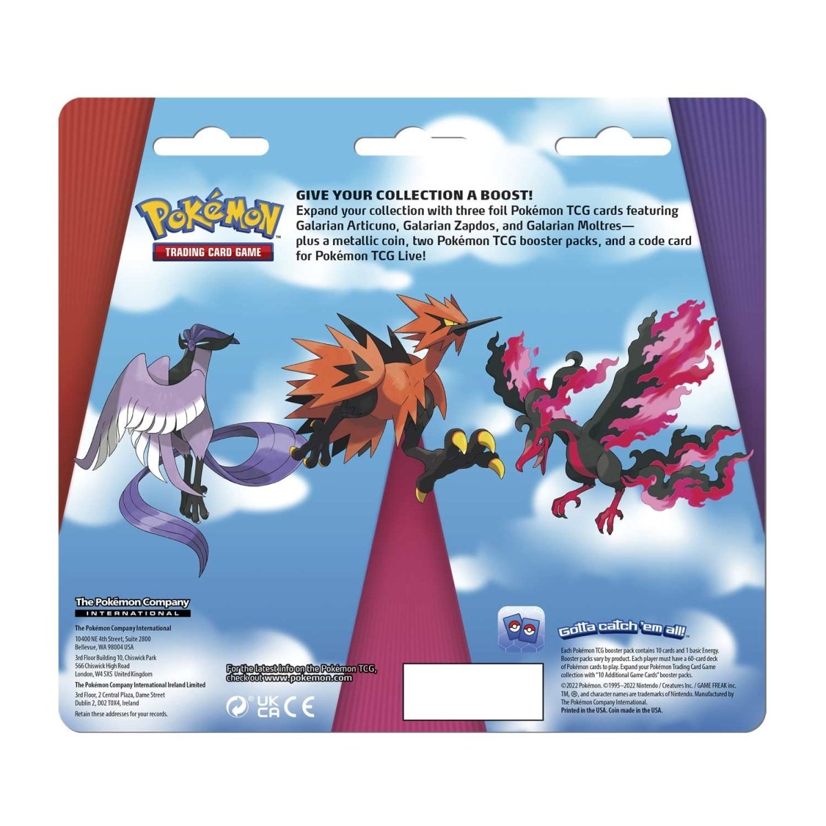 Pokémon TCG: Enhanced 2-Pack Blister Galarian Moltres, Galarian Articuno & Galarian Zapdos