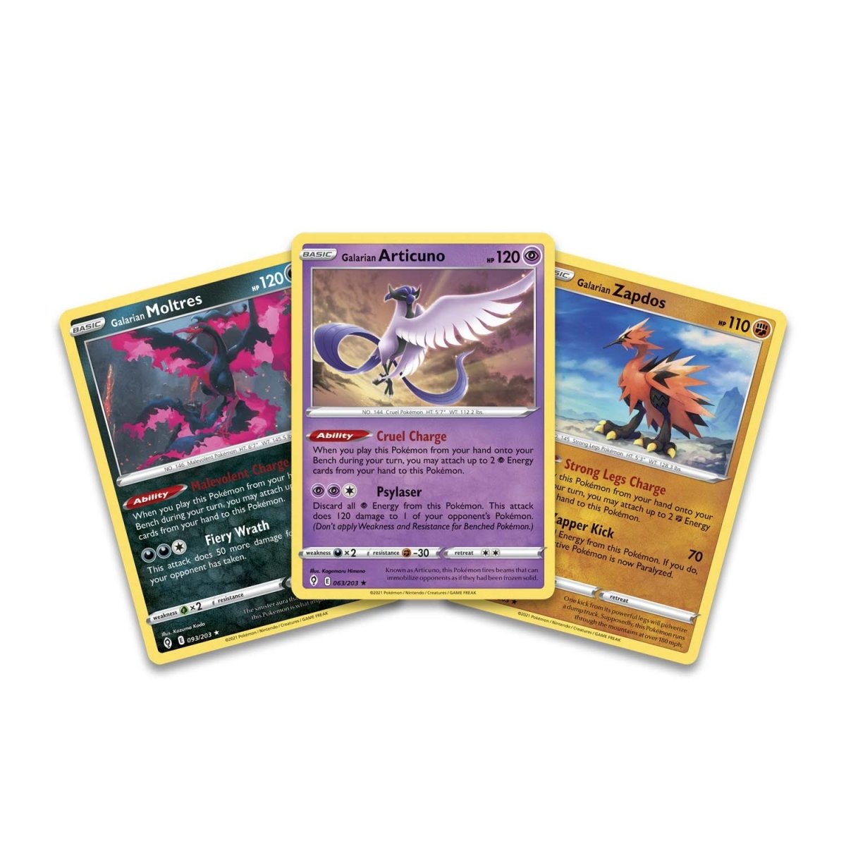 Pokémon TCG: Enhanced 2-Pack Blister Galarian Moltres, Galarian Articuno & Galarian Zapdos