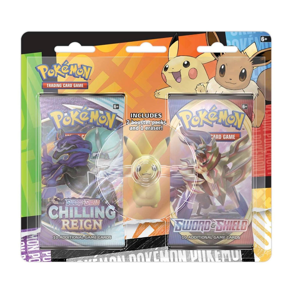 Pokémon TCG: Back to School Pikachu Eraser 2-Pack Blister