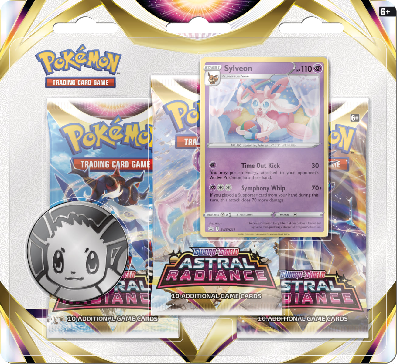 Pokémon TCG: Astral Radiance Sylveon 3-Pack Blister