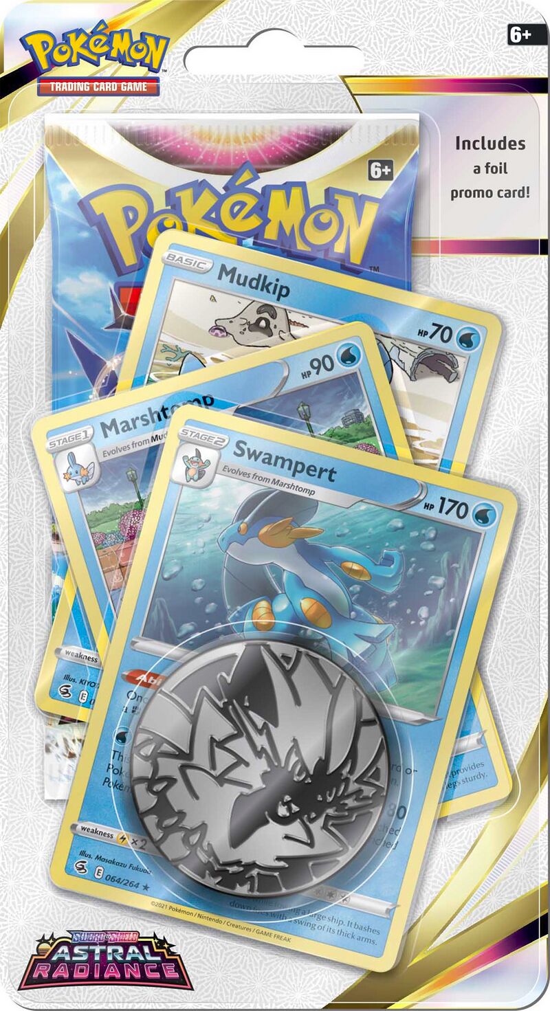 Pokémon TCG: Astral Radiance 1-Pack Blister Mudkip, Marshtomp & Swampert