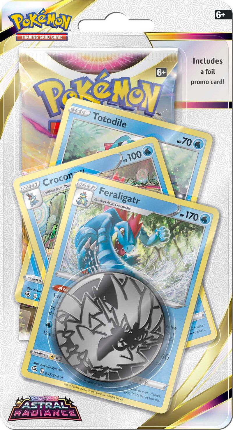 Pokémon TCG: Astral Radiance 1-Pack Blister Totodile, Croconaw & Feraligatr