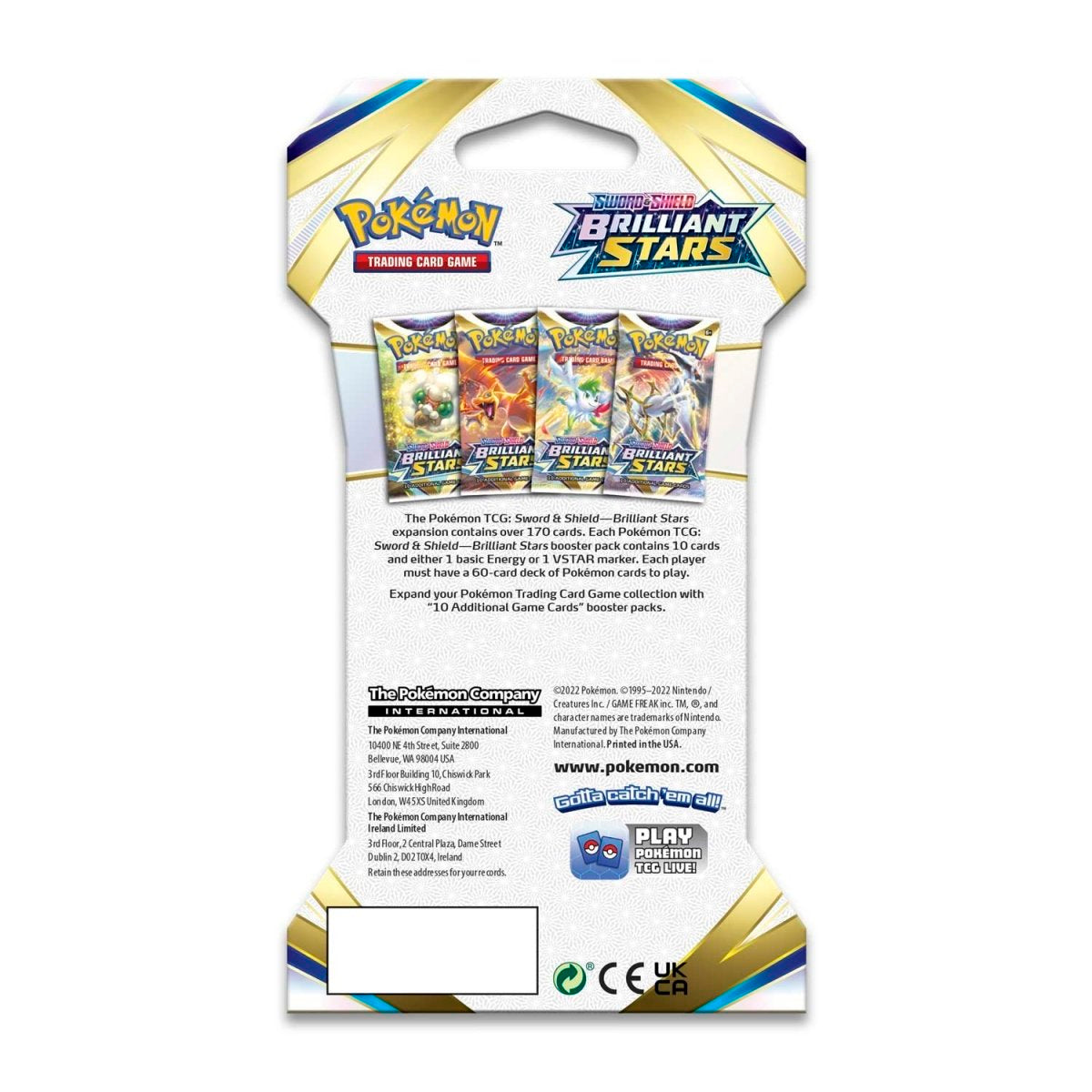 Pokémon TCG: Brilliant Stars Sleeved Booster Pack