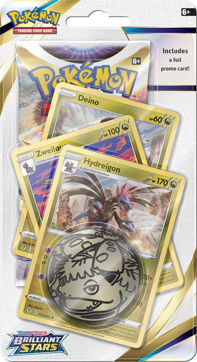 Pokémon TCG: Brilliant Stars 1-Pack Blister Deino, Zweilous & Hydreigon